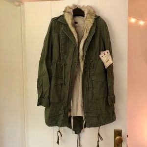 Free People XS women’s olive Parka
